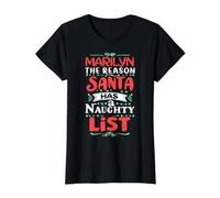 Marilyn Christmas Santa Saying Funny Marilyn Name Value Graphic T-Shirt, Women, Black, S