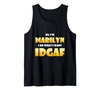 Marilyn Joke IDGAF Meme Funny Halloween Costume Marilyn Tank Top
