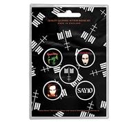 Marilyn Manson Band Monkey Badge Pack Cross Logo (Retail Package), multi-coloured, One size