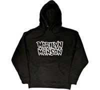 Marilyn Manson Classic Logo Official Unisex Hoodie Hooded Top (XX-Large) Black