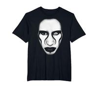 Marilyn Manson Face and Flag T-Shirt, Men's Big and Tall, Black, 5X Tall