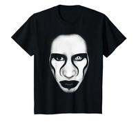 Marilyn Manson Face and Flag T-Shirt, Youth, Black, 3T