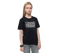 Marilyn Manson Kids T Shirt Classic Logo Official Black Ages 5-14 yrs Large (9/10 Yrs