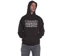 Marilyn Manson Men's Logo Pullover Hoodie in Black | Size: Small Marilyn Manson Black S