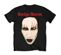 Marilyn Manson Men's MMTS0101MB03 T-Shirt, Black, Large
