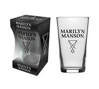 Marilyn Manson Pint Glass Emblem Logo Official Boxed One Size