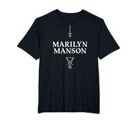 Marilyn Manson Satan Cross T-Shirt, Men's Big and Tall, Black, 3X Tall