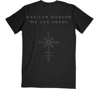 Marilyn Manson T Shirt We are Chaos Back Print Logo Official Black S