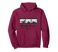 Marilyn Monroe 001 Pullover Hoodie, Adult Unisex, Burgundy, Small