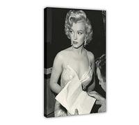 Marilyn Monroe American Actress, Model, And Singer Dormitory Bedroom Wall Art Deco Poster Canvas Poster Wall Art Decor Print Picture Paintings for Living Room Bedroom Decoration Frame-style 16x24inch(