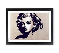 Marilyn Monroe Art Framed Wall Art Print A2 Black