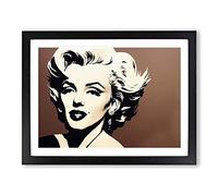 Marilyn Monroe Art Vol.1 Framed Print | A2 Black Framed Wall Art | Ready to Hang | Modern Nature Picture | Living Room Bedroom Lounge Office