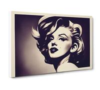 Marilyn Monroe Art Vol.2 Canvas Wall Art Print Ready to Hang, Framed Picture for Living Room Bedroom Home Office Décor, 30x20 Inch (76x50 cm)