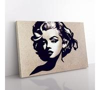 Marilyn Monroe Art Vol.3 Canvas Wall Art Print Ready to Hang, Framed Picture for Living Room Bedroom Home Office Décor, 76x50 cm (30x20 Inch)