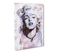 Marilyn Monroe In Abstract Modern Art Canvas Wall Art Print Ready to Hang, Framed Picture for Living Room Bedroom Home Office Décor, 30x20 Inch (76x50 cm)