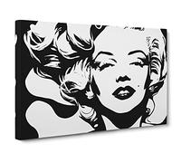 Marilyn Monroe In Monochrome Vol.1 Canvas Print | Gallery Wrapped 30mm Frame Wall Art | 30x20 inches | Ready to Hang | Contemporary Picture | Living Room Bedroom Lounge Office