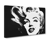 Marilyn Monroe In Monochrome Vol.4 Canvas Wall Art Print Ready to Hang, Framed Picture for Living Room Bedroom Home Office Décor, 30x20 Inch (76x50 cm)