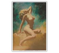Marilyn Monroe - Lady in the Light - Vintage Pin Up Girl Print by Earl Moran c.1946 - Master Art Print 10in x 14in
