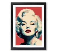 Marilyn Monroe Minimalism Framed Wall Art Print A2 Black
