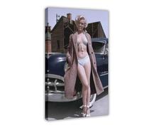 Marilyn Monroe Movie Poster Canvas Poster Bedroom Decor Sports Landscape Office Room Decor Gift Frame-style 24x36inch(60x90cm)