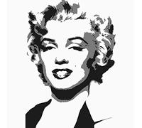 Marilyn Monroe Multi Layer Stencil/Customize and Paint Walls, Floors, Art, Furniture - Reusable Plastic Stencil ((M) 26x37cm)