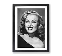 Marilyn Monroe No.4 Modern Framed Print | A3 Black Framed Wall Art | Ready to Hang | Modern Nature Picture | Living Room Bedroom Lounge Office