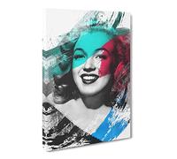 Marilyn Monroe No.4 V2 Canvas Print | Gallery Wrapped 30mm Frame Wall Art | 20x14 inches | Ready to Hang | Modern Picture | Living Room Bedroom Lounge Office