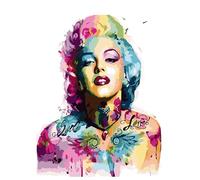 Marilyn Monroe Paint by Numbers for Adults Kids Beginners, DIY Canvas Acrylic Oil Painting Kits,Painting Work for Relax and Home Wall Decoration 12x16inch (35040)