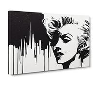 Marilyn Monroe Paint Drip Canvas Wall Art Print 30x20 Inch
