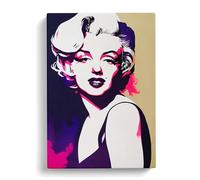 Marilyn Monroe Painted Canvas Print for Living Room Bedroom Home Office Décor, Wall Art Picture Ready to Hang, 30x20 Inch (76x50 cm)