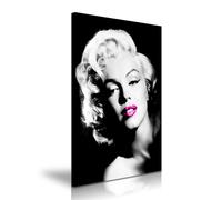 Marilyn Monroe Pink Lips Icon Canvas Wall Art Picture Print - For Modern Family Home Office Hotel Decoration (XL: 61cm X 91cm)