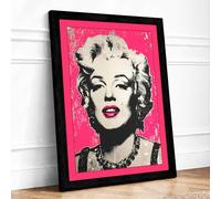 Marilyn Monroe Pop Pop Art Framed Wall Art Print A1 Black | Ready to Hang, Premium Gi Paper, Fade-Resistant Inks, Securely Packaged, UK Made