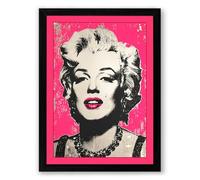 Marilyn Monroe Pop Pop Art Framed Wall Art Print A4 (29.7×21cm) Black, Wall Decor for Living Room, Bedroom, Office & Home, Ready to Hang, Art Gift