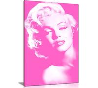 Marilyn Monroe Print Pink And White Canvas Wall Art Picture Print Home Decor 91x61cm (36x24in)