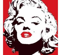 Marilyn Monroe Red 40 x 40cm Canvas Prints, Polyester, Multi-Colour, 40x40x3.2 cm