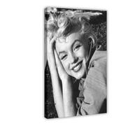 Marilyn Monroe - Retro Actor Poster Canvas Poster Bedroom Decor Sports Landscape Office Room Decor Gift Frame-style 08x12inch(20x30cm)