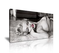 Marilyn Monroe Sexy Red Lips Canvas Wall Art Picture Print Best Gift for Home Room (Large 82x41)