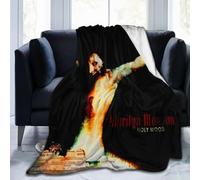 Marilyn Music Manson Singer Throw Blanket Ultra Soft and Cozy Warm Plush Fluffy Flannel Blankets All Seasons Suitabl 40"X30"