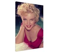 Marilyn Red Rose Diva Iconic Celebrity Wall Art Prints - Stylish Canvas Decor for Office, Bedroom, Home Large (30 x 20 cm - 12" x 8" inch)