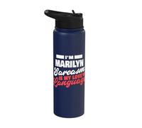Marilyn Sarcasm Love Language Saying Funny Marilyn Name Stainless Steel Insulated Water Bottle