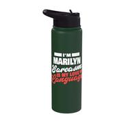 Marilyn Sarcasm Love Language Saying Funny Marilyn Name Stainless Steel Insulated Water Bottle