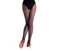 Marilyn sheer tights, with subtle black stitching, 20 deniers, size 40 (L), black (black)