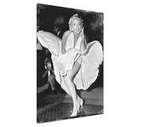 Marilyn Subway Subway Elegance Iconic Celebrity Wall Art Prints - Stylish Canvas Decor for Office, Bedroom, Home Large (30 x 20 cm - 12" x 8" inch)