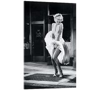 Marilyn - The Seven Year Itch iconic pose Acrylic print by Celebrity Collection 20 x 30 cm Black and white Wall art Wall decor