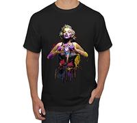 Marilyn Watercolor Love Pop Culture Men's Graphic T-Shirt, Black, Medium