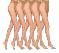 MARILYN Women's Hnu15be25 Tights, 15 denier, 5 x Beige, 10 (Pack of 5)