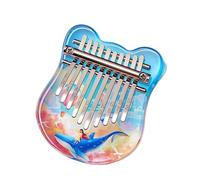 Marimba For Beginners 10 Keys Kalimba Cute Mini Musical Keyboard Acrylic Transparent Kalimbas Professional Fingers Piano Gift(Style 1)