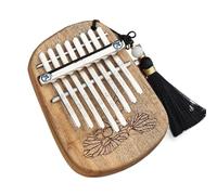 Marimba For Beginners 8 Key Kalimba Finger Thumb Piano Full Veneer Camphor Wooden Keyboard Percussion Instrument Music Gift For Beginner(Style 1)