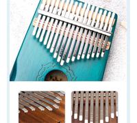Marimba For Beginners Okoume Thumb Piano 17-note Kalimba Round Sound Hole Beginner Kalimba(Style 14)