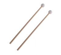 Marimba Keyboard Mallets Rubber Heads Wood Glockenspiel Chime Sticks for Xylophone Marimba Harp (White)